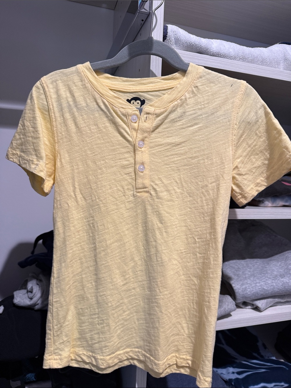 Appaman Light Yellow Short-Sleeve Henley Tee